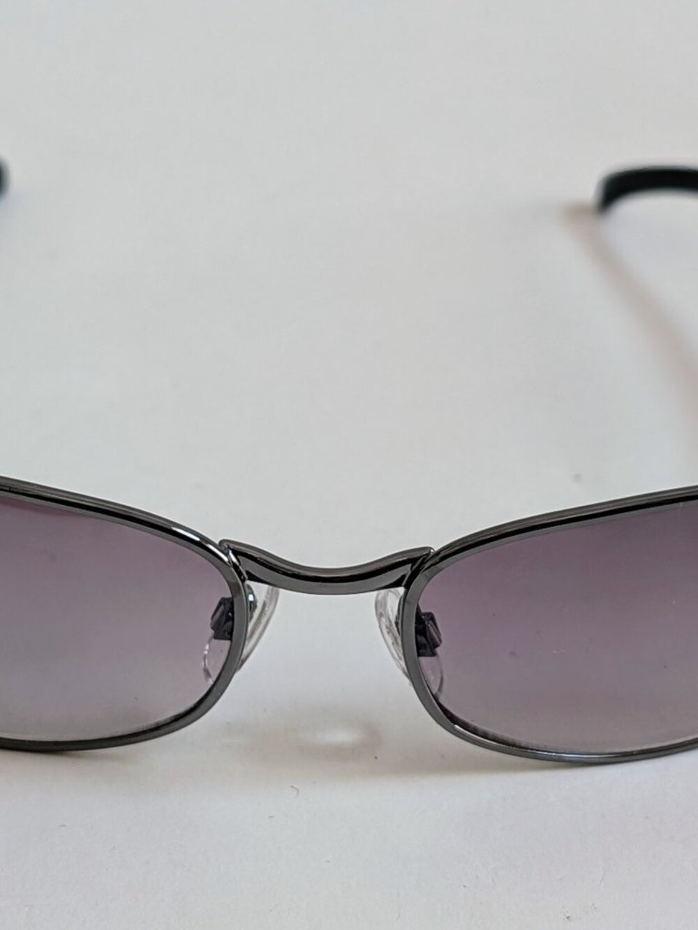 NWT Vintage 90's Rectangle Metal Designer Sport Sunglasses (S. Gunmetal)